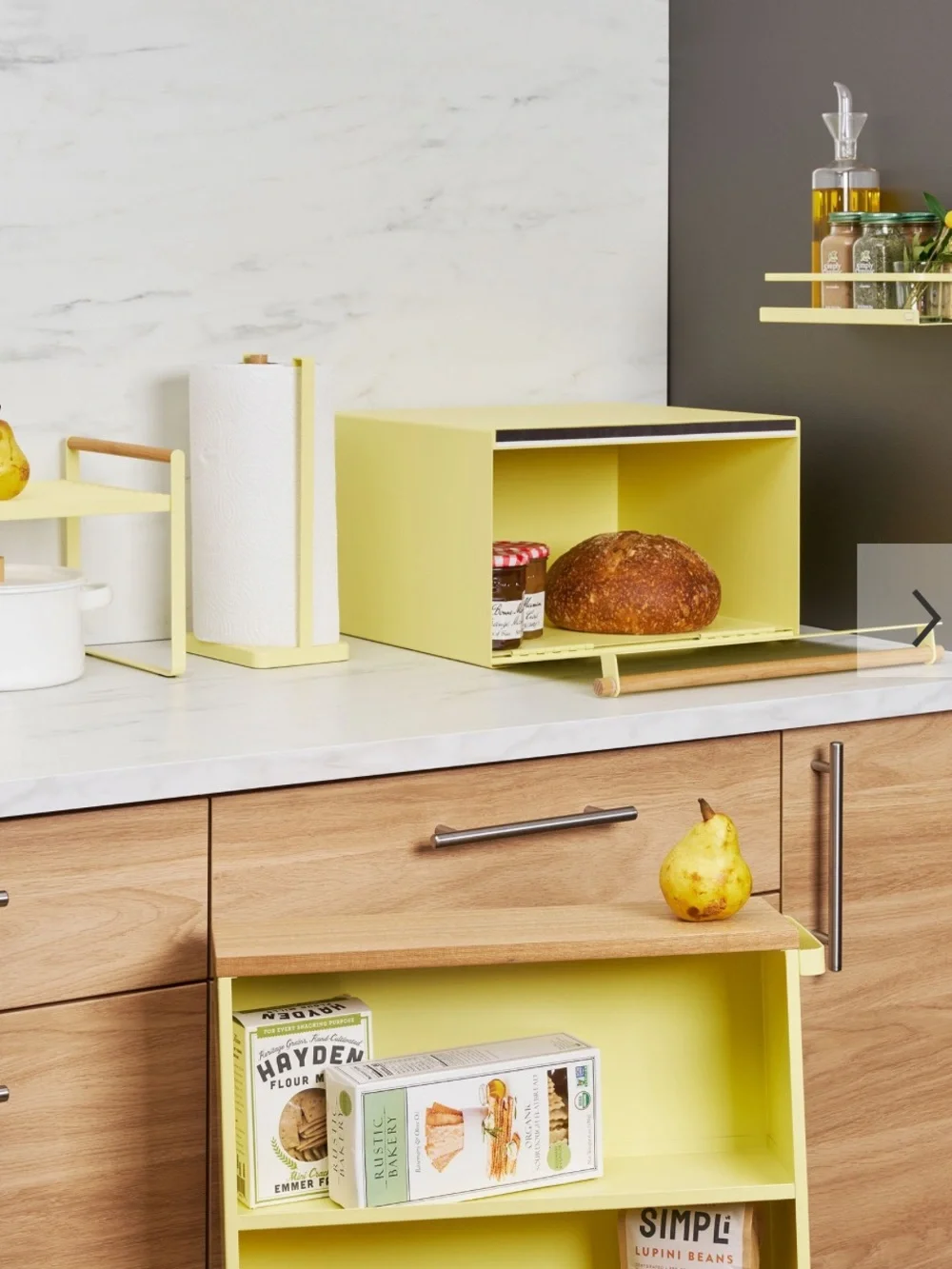 Yamazaki Home Yellow Steel Bread Box